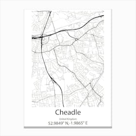 Cheadle Hulme,United Kingdom Minimalist Map Canvas Print