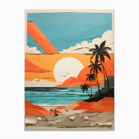 Sunset At The Beach 40 Canvas Print