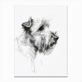 Sealyham Terrier Dog Charcoal Line 2 Canvas Print