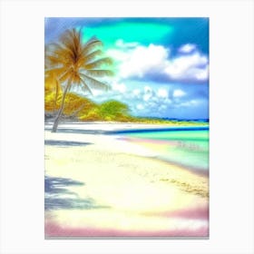 Mauritius Beach Soft Colours Tropical Destination Canvas Print