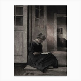 Woman Reading Canvas Print