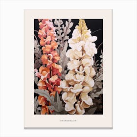 Flower Illustration Snapdragon 3 Poster Canvas Print