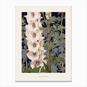 Flower Illustration Delphinium 3 Poster Canvas Print