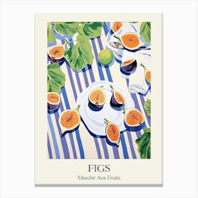 Marche Aux Fruits Figs Fruit Summer Illustration 4 Canvas Print