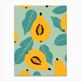 Papaya Study Canvas Print