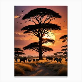 Savannah Sunset Canvas Print