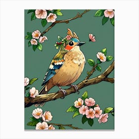 Bird On A Branch Canvas Print