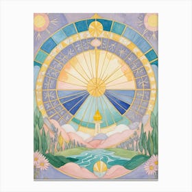 Pastel Wheel Of Fortune 1 Canvas Print