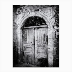 Mysterious old wooden door in Rethymnon // Crete // Travel Photography Canvas Print