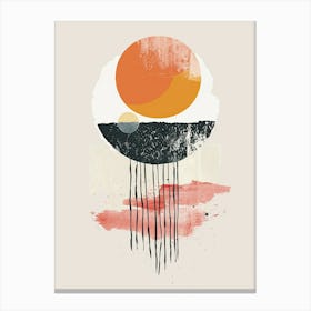 Celestial Bloom In Retro Motion Mid Century Style Canvas Print