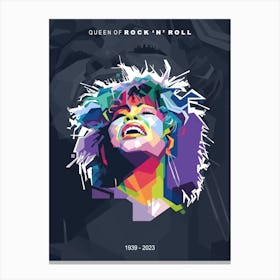 Tina Turner in WPAP Canvas Print