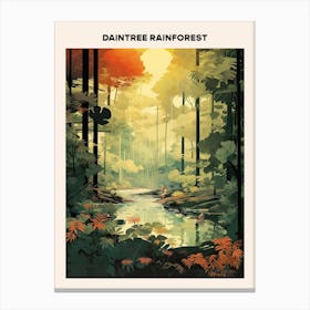 Daintree Rainforest Midcentury Travel Poster Canvas Print
