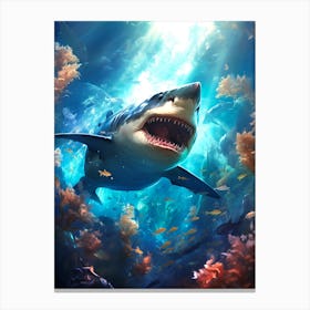 Shark In The Ocean Canvas Print