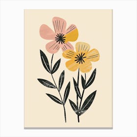 Zurich Flower Market Boho Minimalist Style 1 Canvas Print