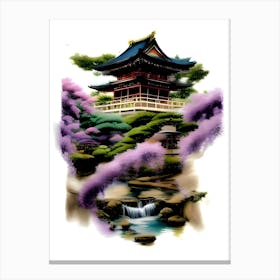 Japanese Garden Pagoda Canvas Print