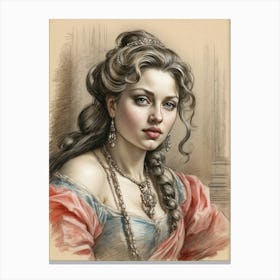 Lady Of The Court Canvas Print