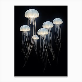 Moon Jellyfish Simple Painting 9 Canvas Print