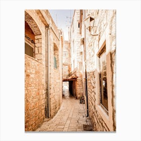 Warm Italy Alleyway Canvas Print