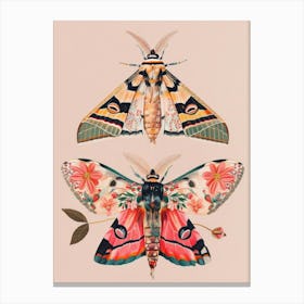 Luminous Butterflies William Morris Style 5 Canvas Print
