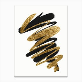 Gold and Black 1 Canvas Print