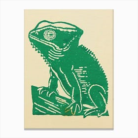 Green Jacksons Chameleon 3 Canvas Print
