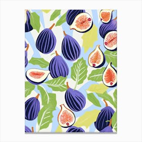 Figs Fruit Summer Illustration 1 Canvas Print