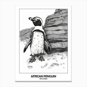 Penguin Exploring Poster 6 Canvas Print