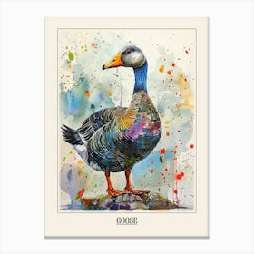 Goose Colourful Watercolour 3 Poster Lienzo