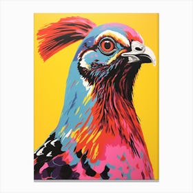 Andy Warhol Style Bird Grouse 2 Canvas Print