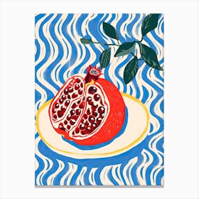 Pomegranate Fruit Summer Illustration 4 Canvas Print