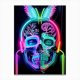 Neon Skull 16 Canvas Print