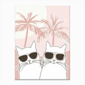 Two Cats In Sunglasses 8 Canvas Print