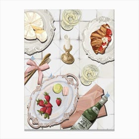 Coquette Brunch Poster Canvas Print