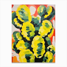 Cactus Painting Lemon Ball 1 Canvas Print