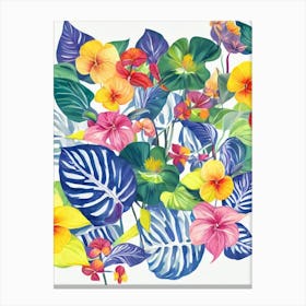 Anthurium 2  Modern Colourful Flower Canvas Print