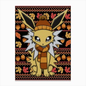 Fall Jolteon Sweater - Pokemon Autumn Canvas Print