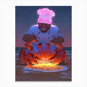 Crab Chef Canvas Print