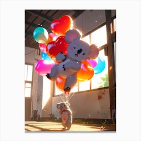 Koala With Balloons 2 Canvas Print