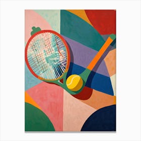 Tennis Racket And Ball Canvas Print