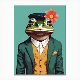 Frog In A Suit (20) Canvas Print