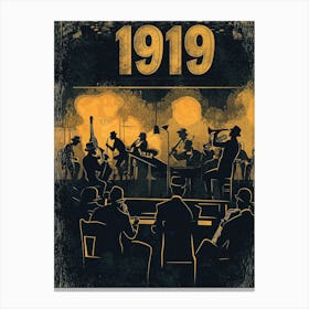 Aihrgdesign A Retro Poster Of A Lively 1919 Jazz Club Featuri F794803e 6814 4cb9 A4fe 8dc2af6178c1 3 Canvas Print