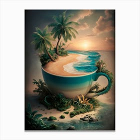 Coffee Cup Island Canvas Print