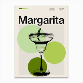 Mid Century Margarita Cocktail Canvas Print