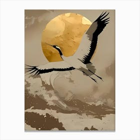 Crane In Flight Canvas Print