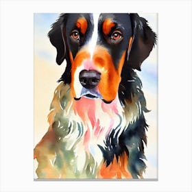 Gordon Setter 2 Watercolour dog Canvas Print