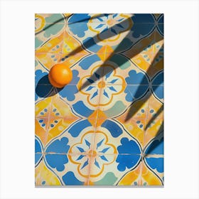 Citrus On Tile Canvas Print