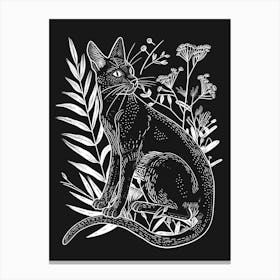 Javanese Cat Minimalist Illustration 2 Canvas Print