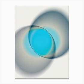 Abstract Blue Spheres Canvas Print