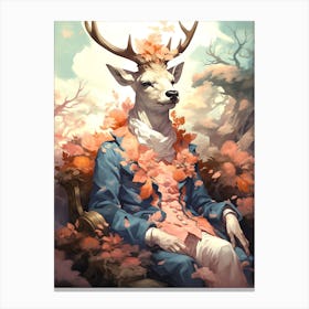 Deer In Autumn Canvas Print