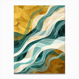 Abstract Wave Painting 6 Canvas Print